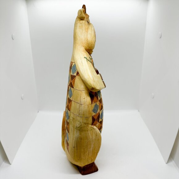 SOLD Large Country Cow Figurine Cottagecore Country Quilt Jim Shore Folk - Picture 5 of 7